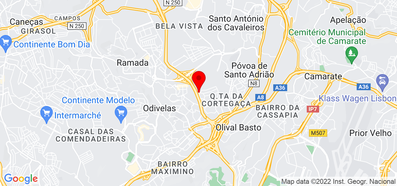 Cust&oacute;dia Soares - Lisboa - Odivelas - Mapa