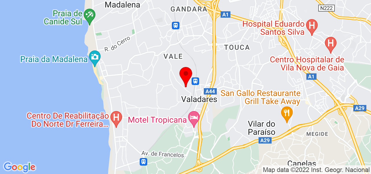 Paulo Fi&atilde;es - Porto - Vila Nova de Gaia - Mapa
