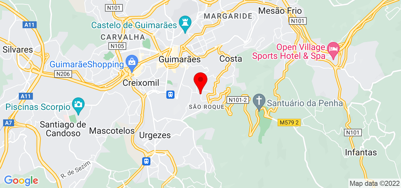 Patr&iacute;cia atilano - Braga - Guimarães - Mapa