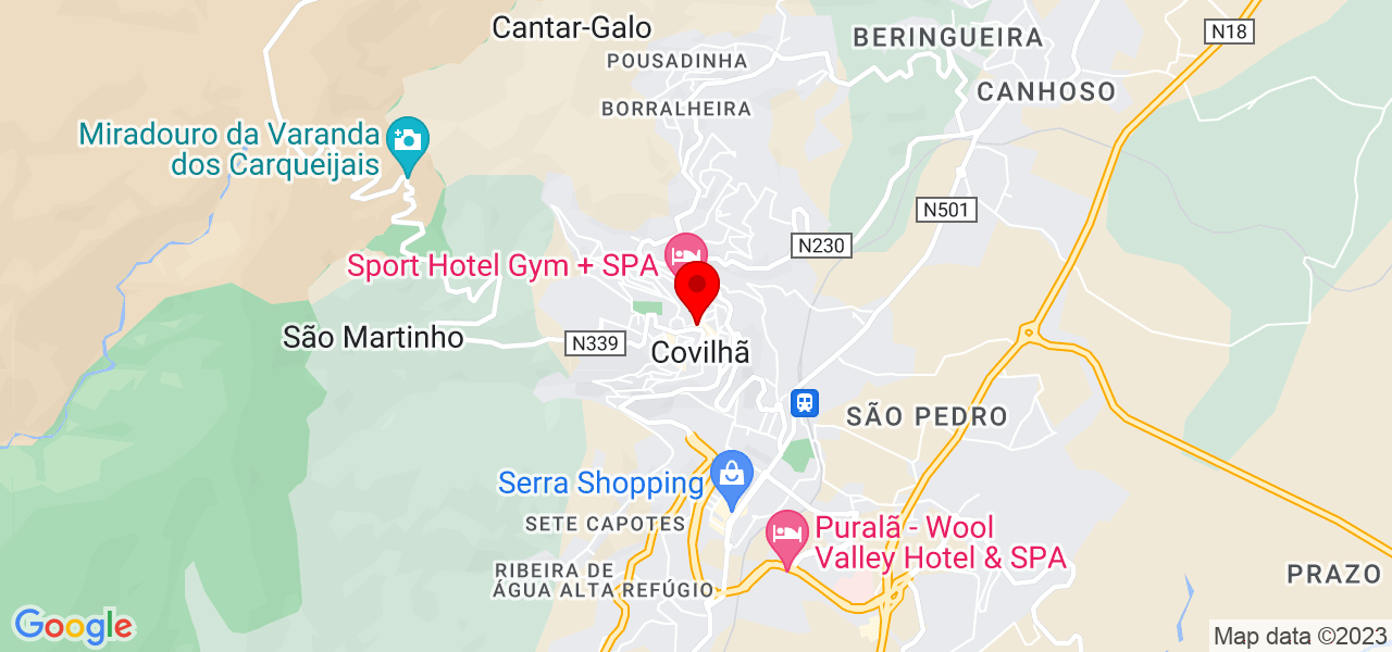 Kethula Iona - Castelo Branco - Covilhã - Mapa