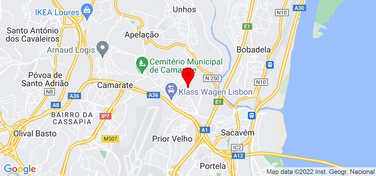 Birgueleny - Lisboa - Loures - Mapa