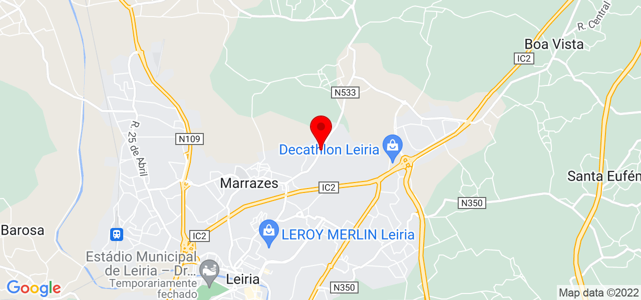 Lu&iacute;s Vieira da Silva - Leiria - Leiria - Mapa