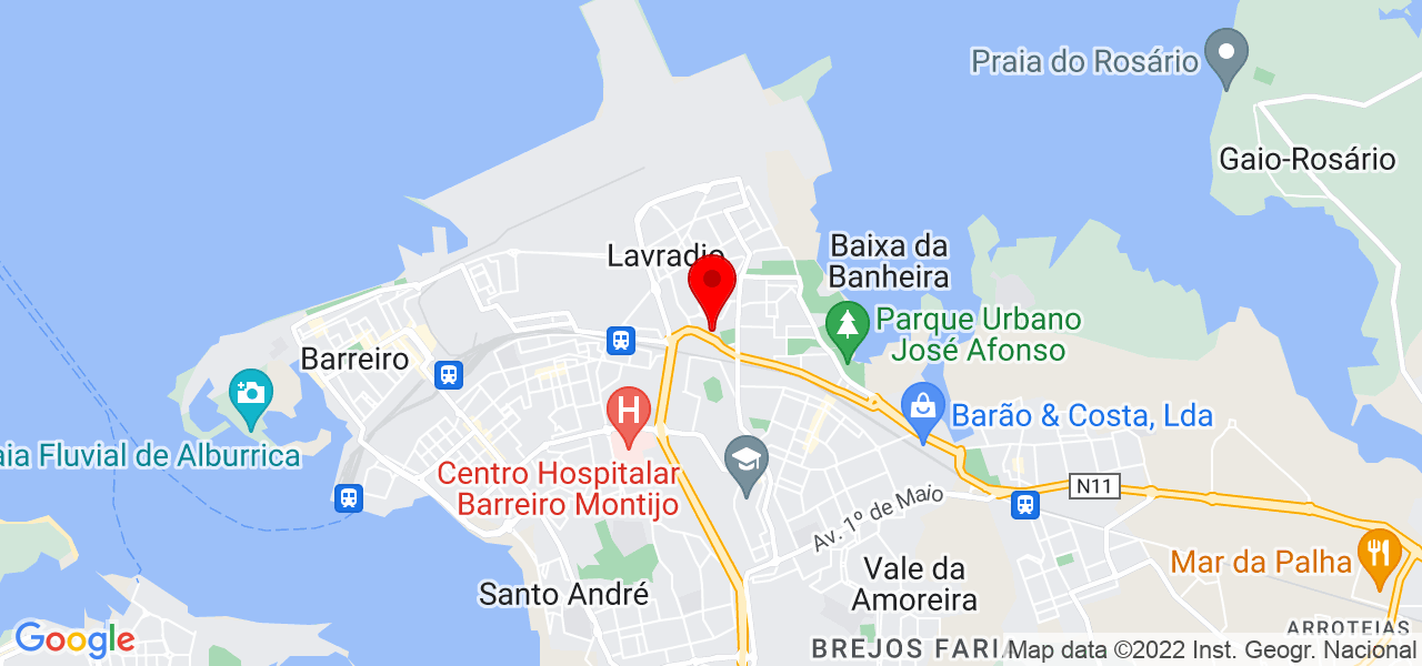 Cl&aacute;udia Maia - Setúbal - Barreiro - Mapa