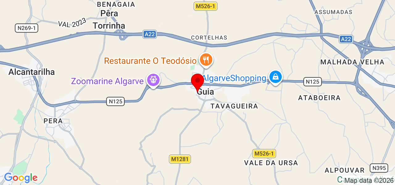 Solução e responsabilidade - Faro - Albufeira - Mapa