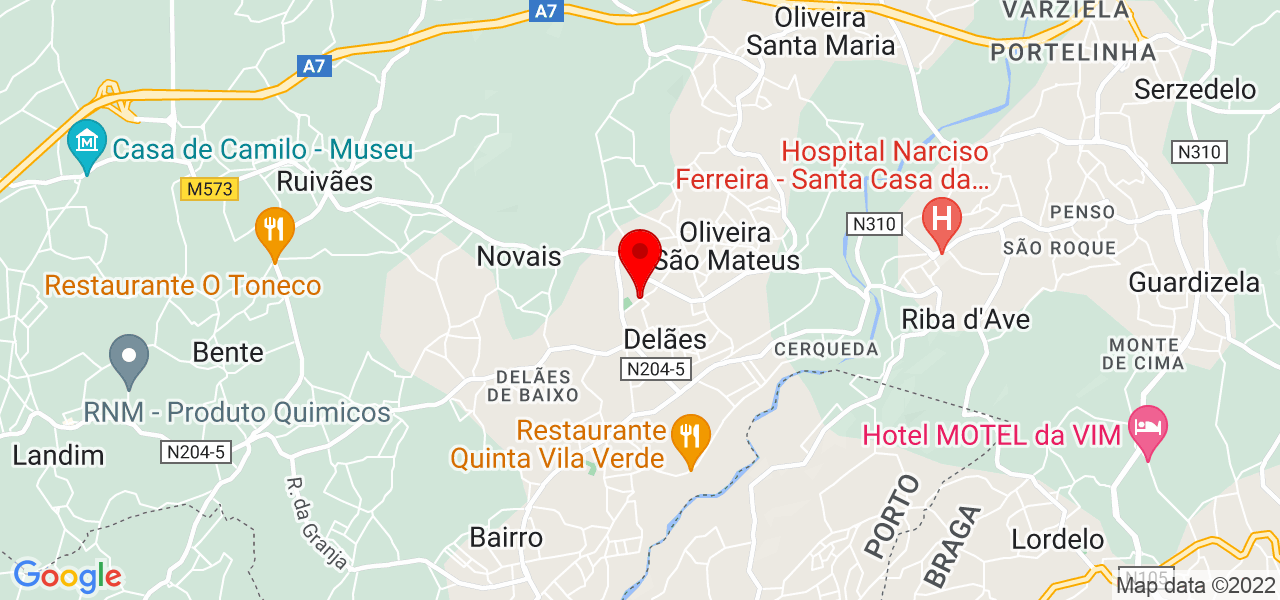 Carlos castro - Braga - Vila Nova de Famalicão - Mapa