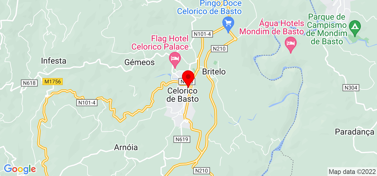 Jo&atilde;o Lemos - Braga - Celorico de Basto - Mapa