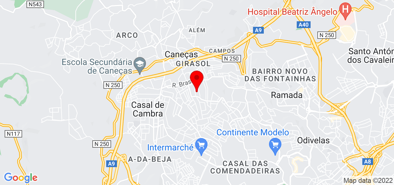 Adriano Nunes Souza - Lisboa - Odivelas - Mapa