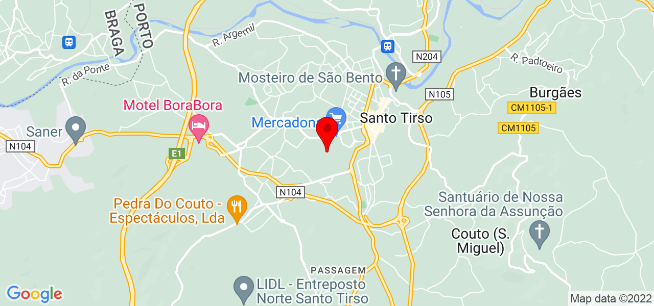 auxiliar de auxiliar educativa - Porto - Santo Tirso - Mapa