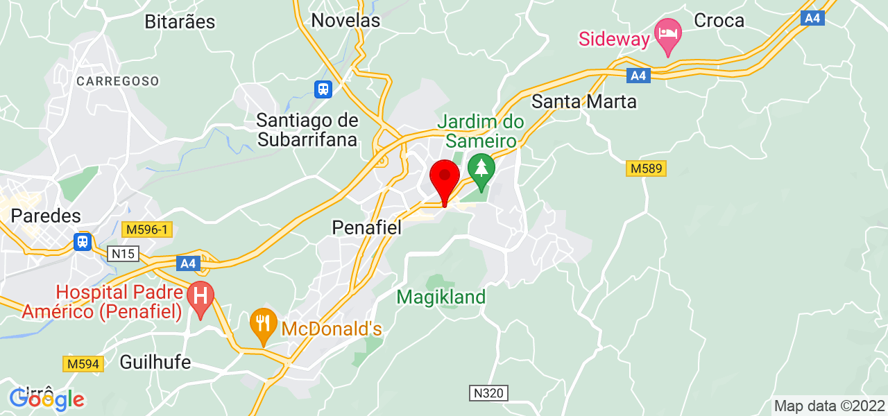 Maria Jer&oacute;nimo - Porto - Penafiel - Mapa