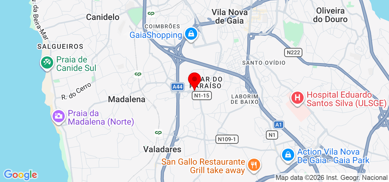 Carlos Silva - Porto - Vila Nova de Gaia - Mapa