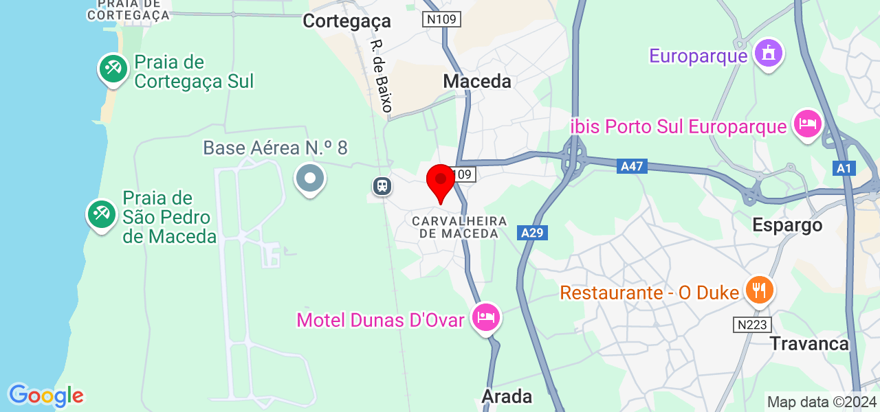Carpintaria - Aveiro - Ovar - Map
