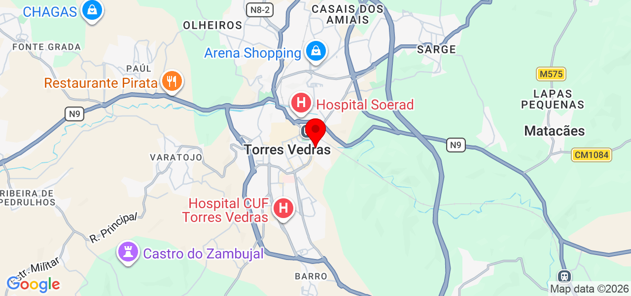 Jo&atilde;o P M Sampaio - Lisboa - Torres Vedras - Mapa