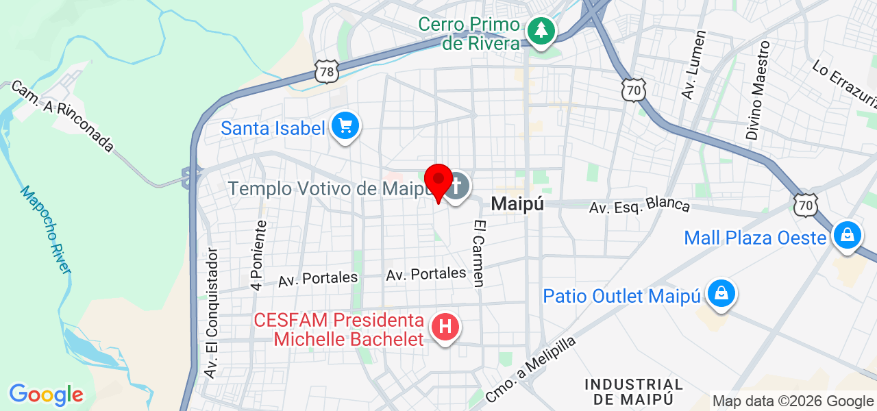 Constructora Brot spA - Región Metropolitana de Santiago - Santiago - Mapa