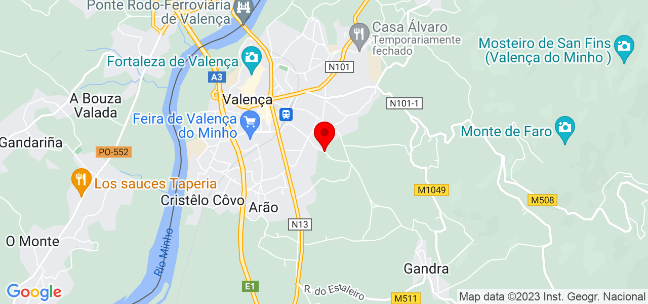 Gabriela - Viana do Castelo - Valença - Mapa