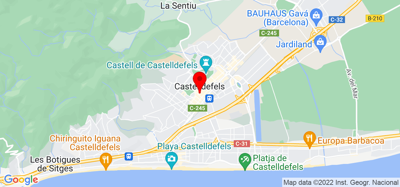 Ojo de frame - Cataluña - Castelldefels - Mapa