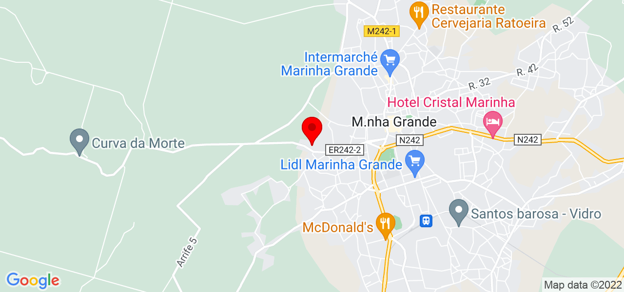 serviços lowcost - Leiria - Marinha Grande - Mapa