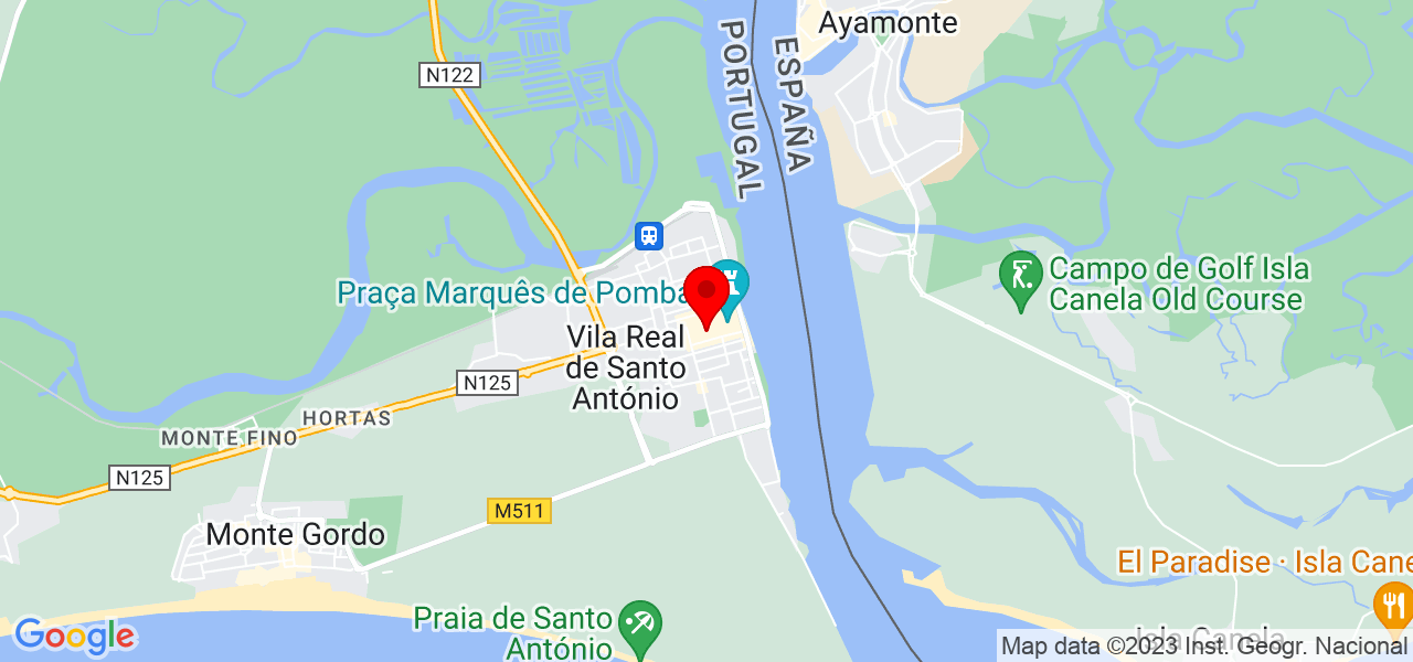 Luis Correia - Faro - Vila Real de Santo António - Mapa