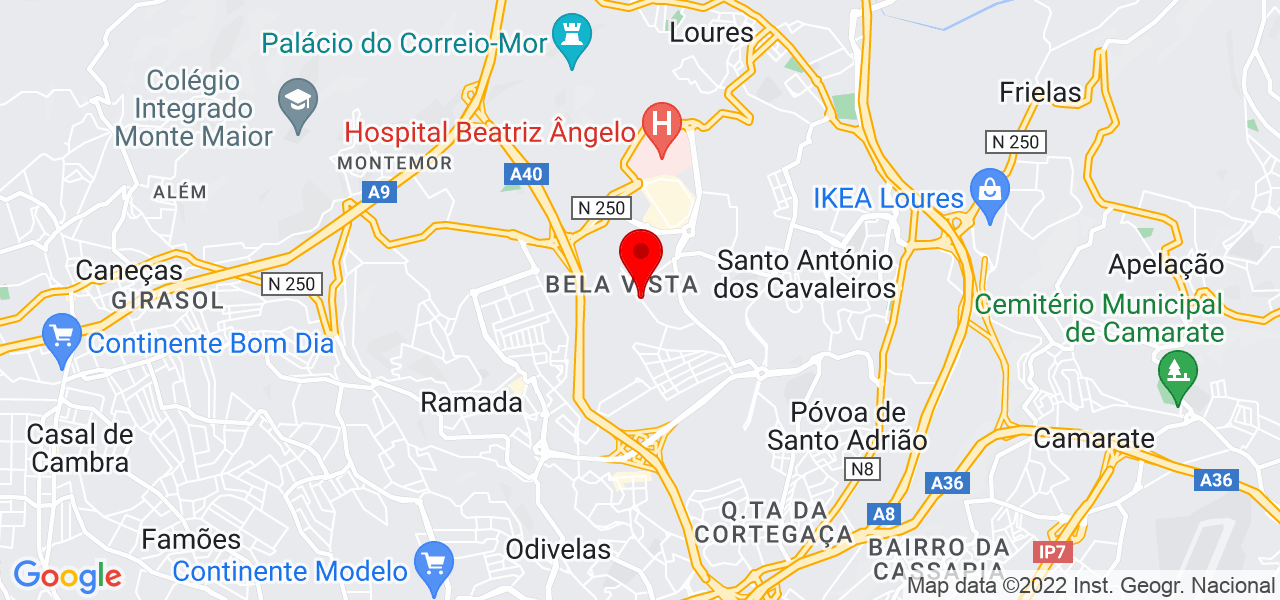 Eletricista - Lisboa - Loures - Mapa