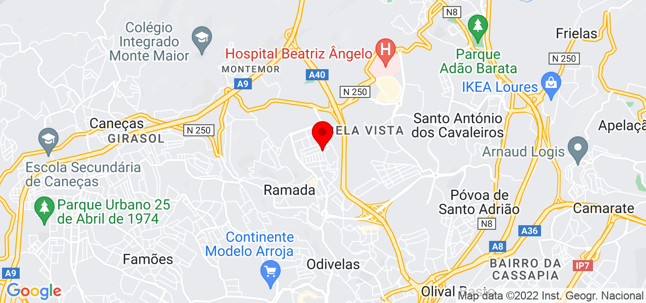 R&uacute;ben Cordeiro Paulo - Lisboa - Odivelas - Mapa