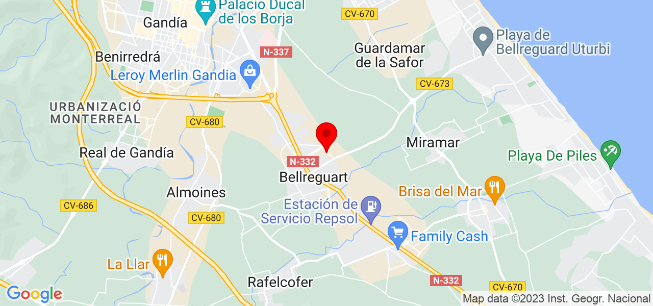 Milan - Comunidad Valenciana - Bellreguard - Mapa