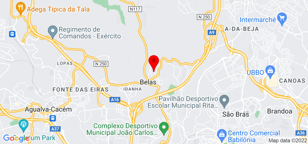 Maria Ol&iacute;via - Lisboa - Sintra - Mapa