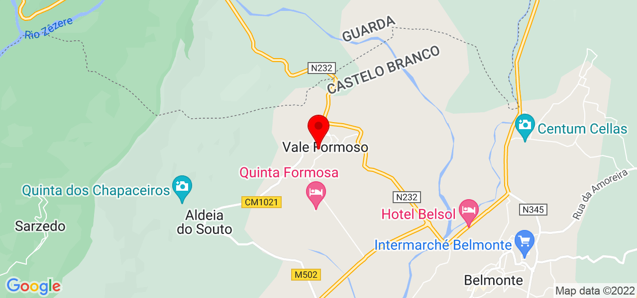 Carlos Fernandes - Castelo Branco - Covilhã - Mapa