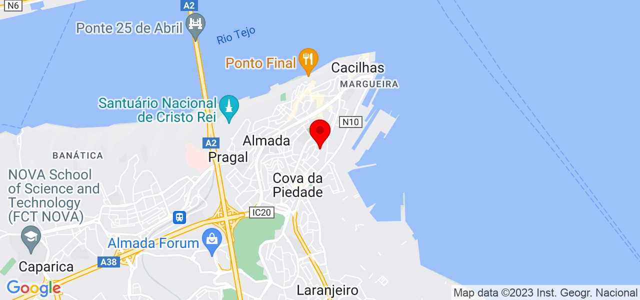 Forrobod&oacute; - Setúbal - Almada - Mapa