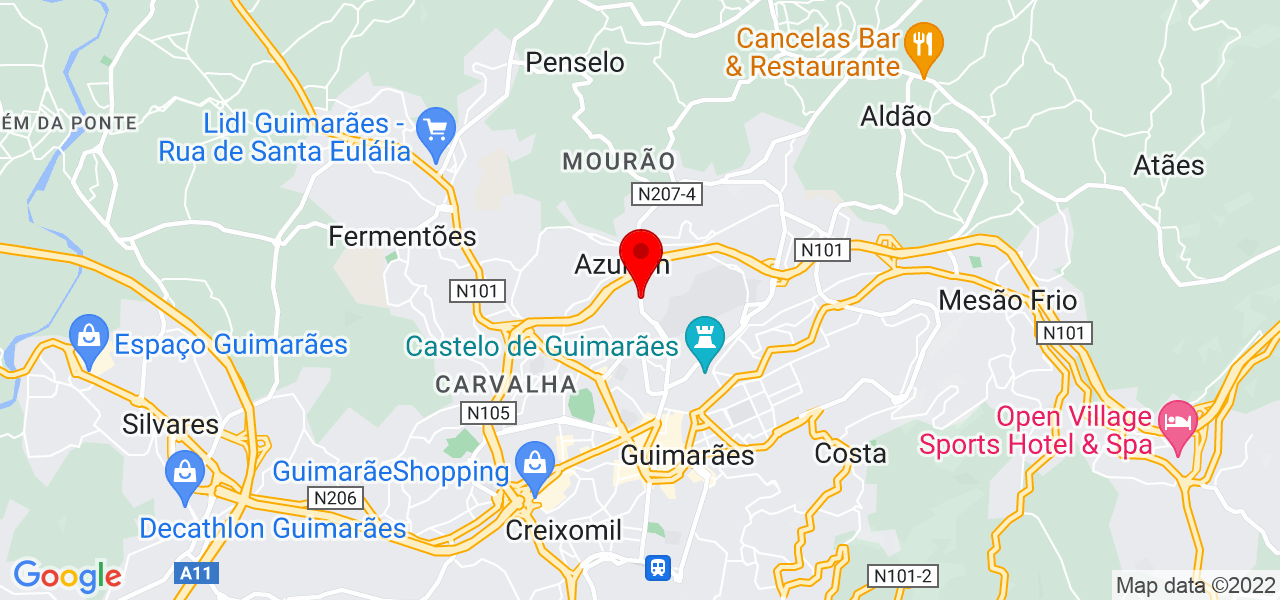 Alexandra Moutinho - Braga - Guimarães - Mapa