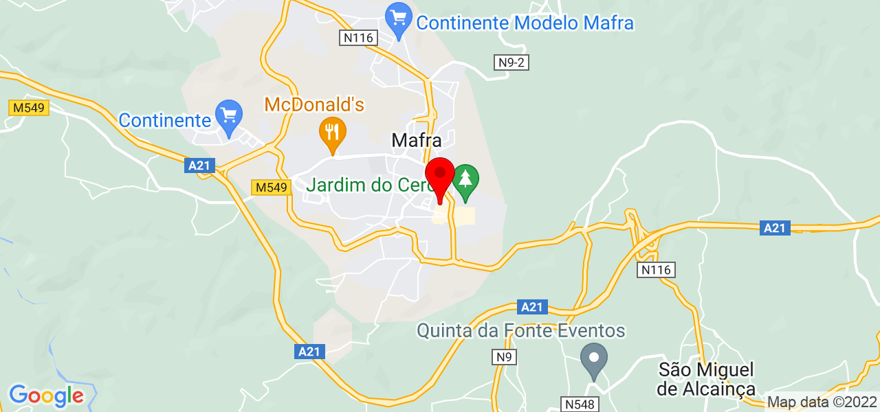 Camila Teixeira - Lisboa - Mafra - Mapa