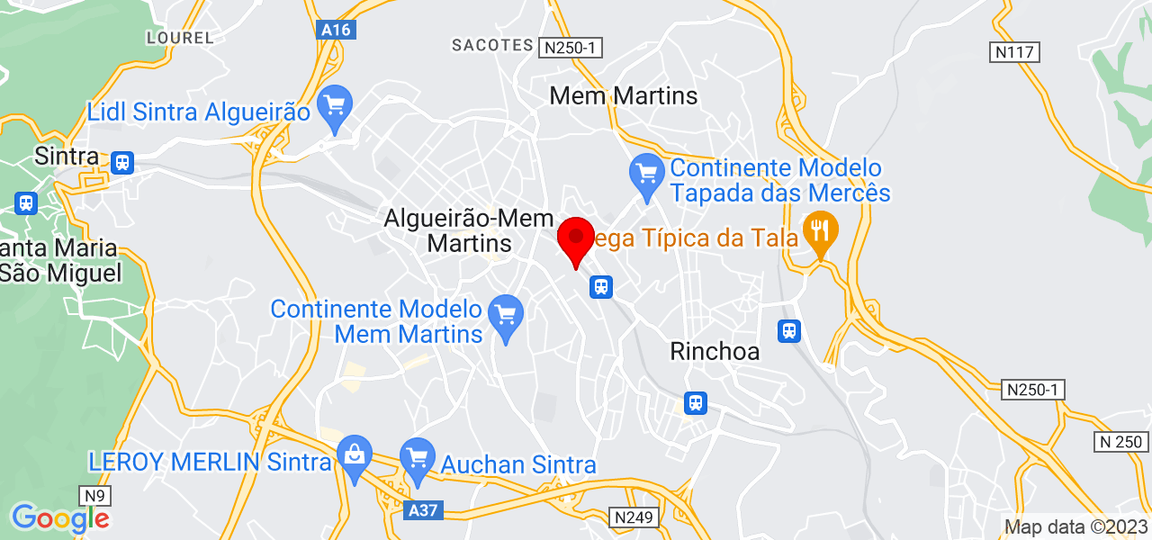 Sabores da Bella - Lisboa - Sintra - Mapa
