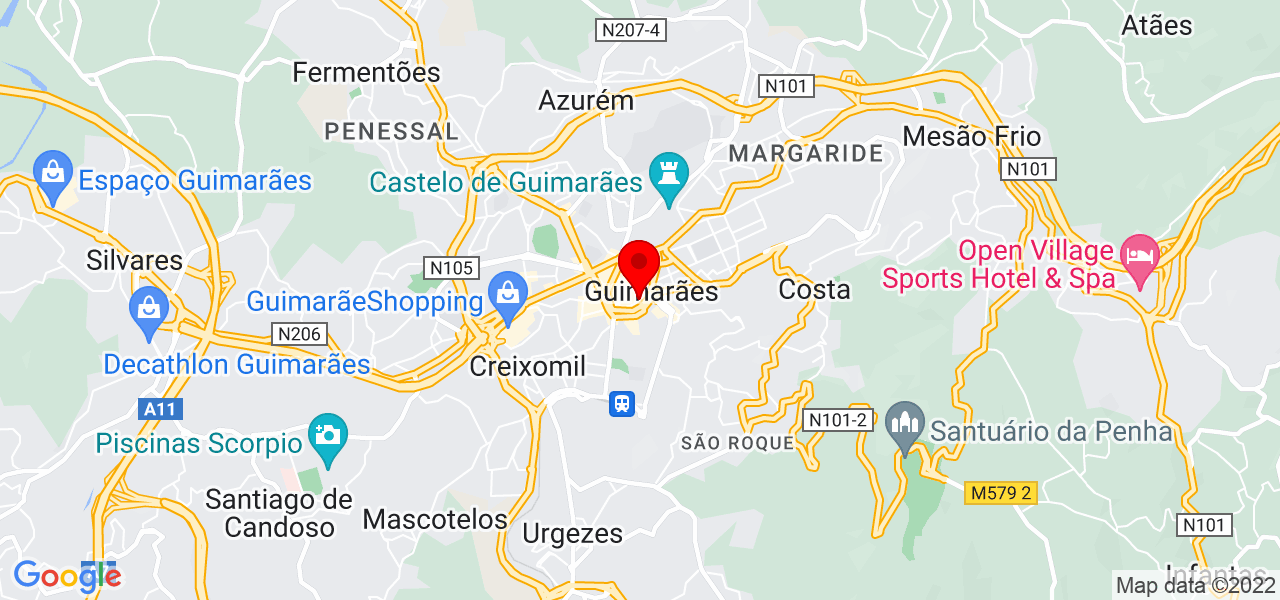 Cbxhxd - Braga - Guimarães - Karte