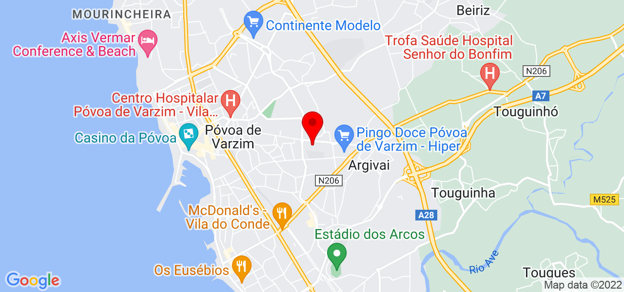 S&iacute;lvia Moreira - Porto - Póvoa de Varzim - Mapa
