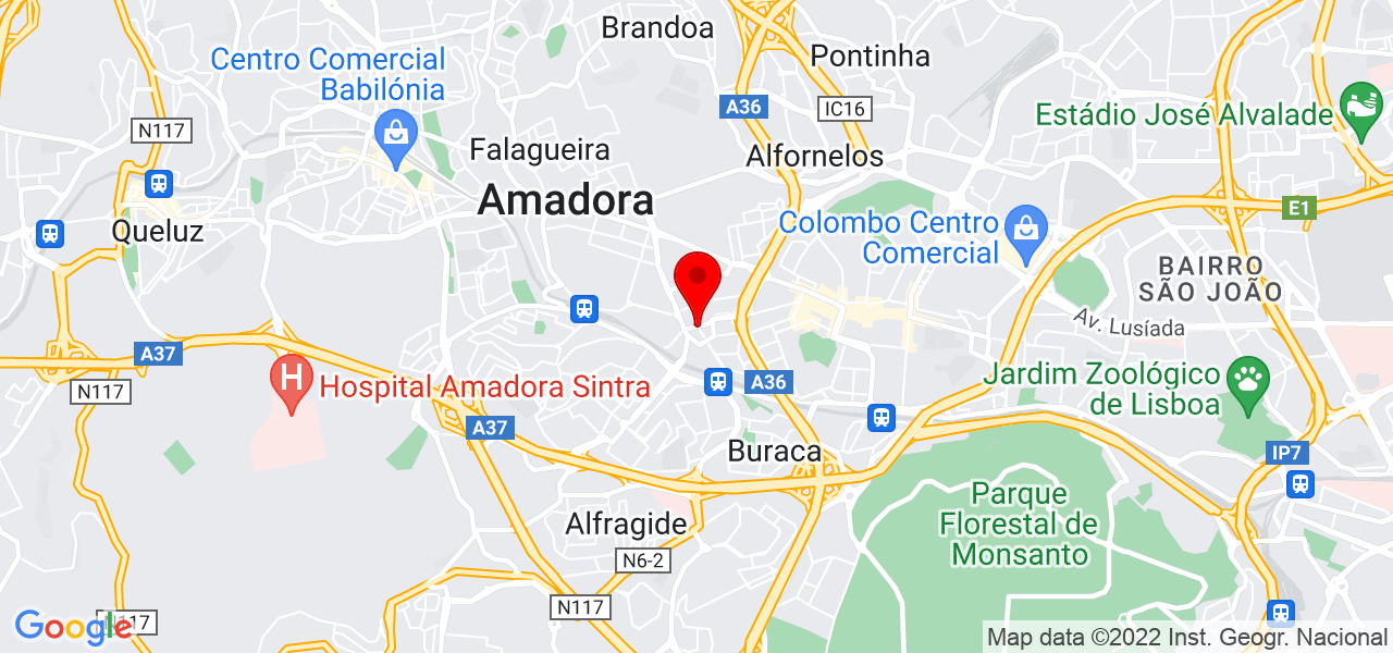 Sara Borges - Lisboa - Amadora - Mapa