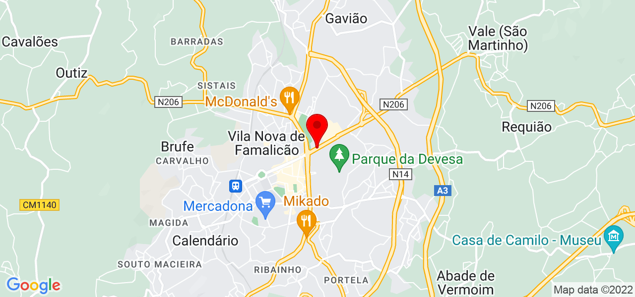 Dinis Dias - Braga - Vila Nova de Famalicão - Mapa