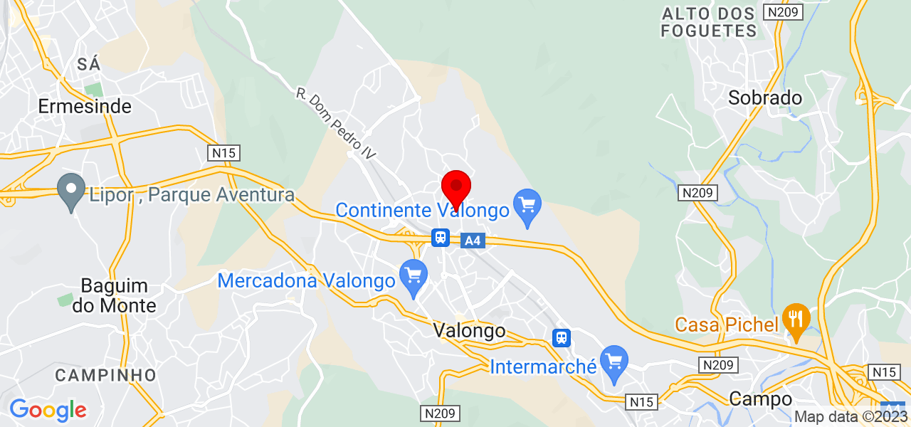 Paula Meira - Porto - Valongo - Mapa