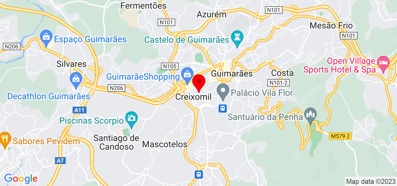 Rafael Gelson Morgado catumbela - Braga - Guimarães - Map