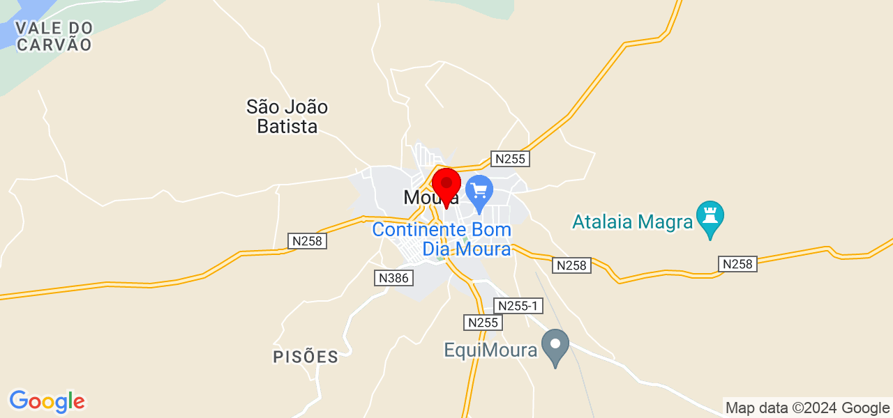 Barbeiro do Monte - Beja - Moura - Mapa