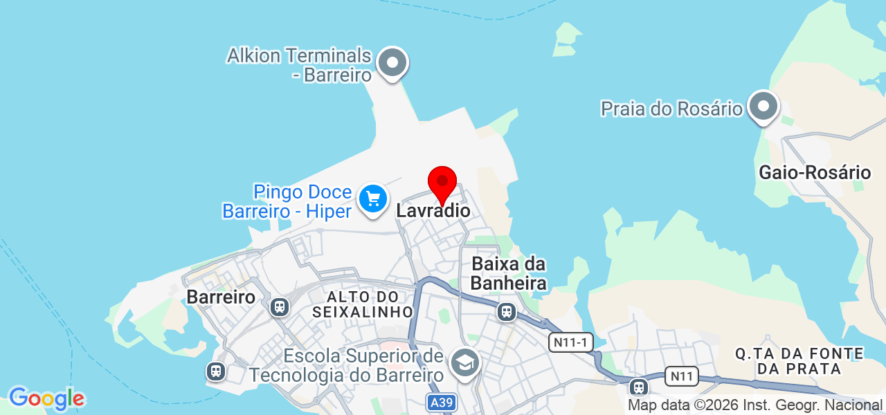 Da costa - Setúbal - Barreiro - Mapa