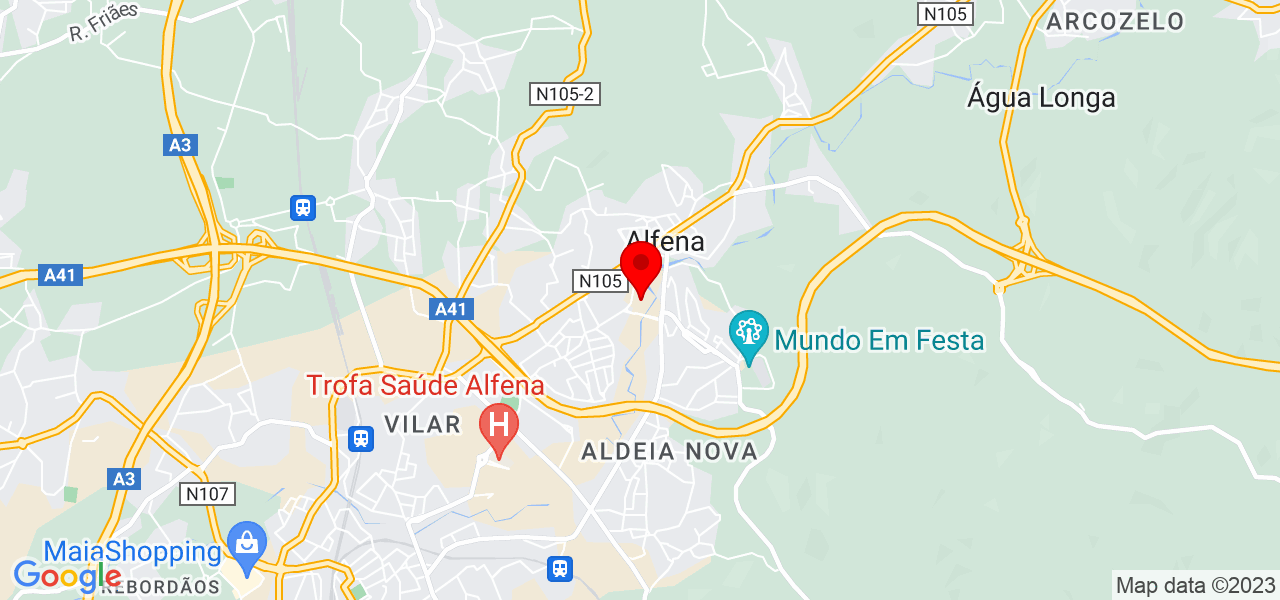 Dra. J&eacute;ssica Maur&iacute;cio - Porto - Valongo - Mapa
