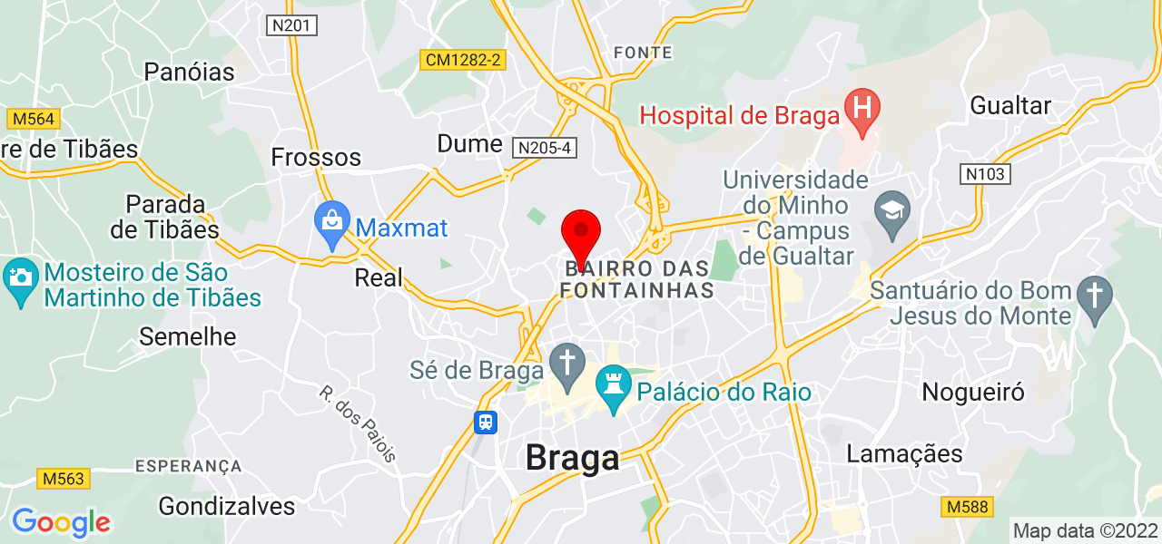 Pedro Cim&atilde;o de Lima - Braga - Braga - Mapa