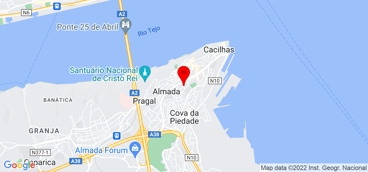 Joana Coroado - Setúbal - Almada - Karte