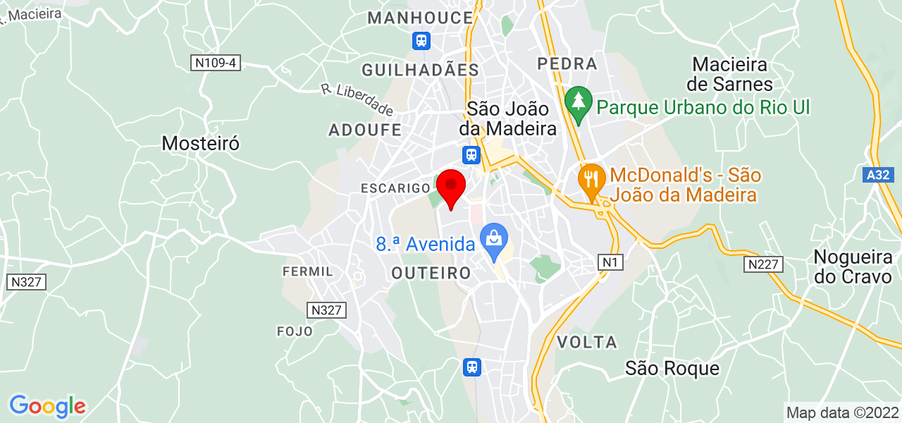 F&aacute;bio Pereira - Aveiro - São João da Madeira - Mapa