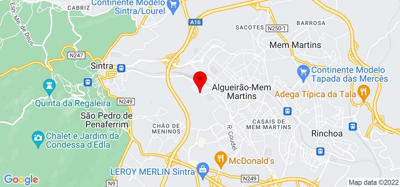 Maria Aparecida Delazari - Lisboa - Sintra - Mapa