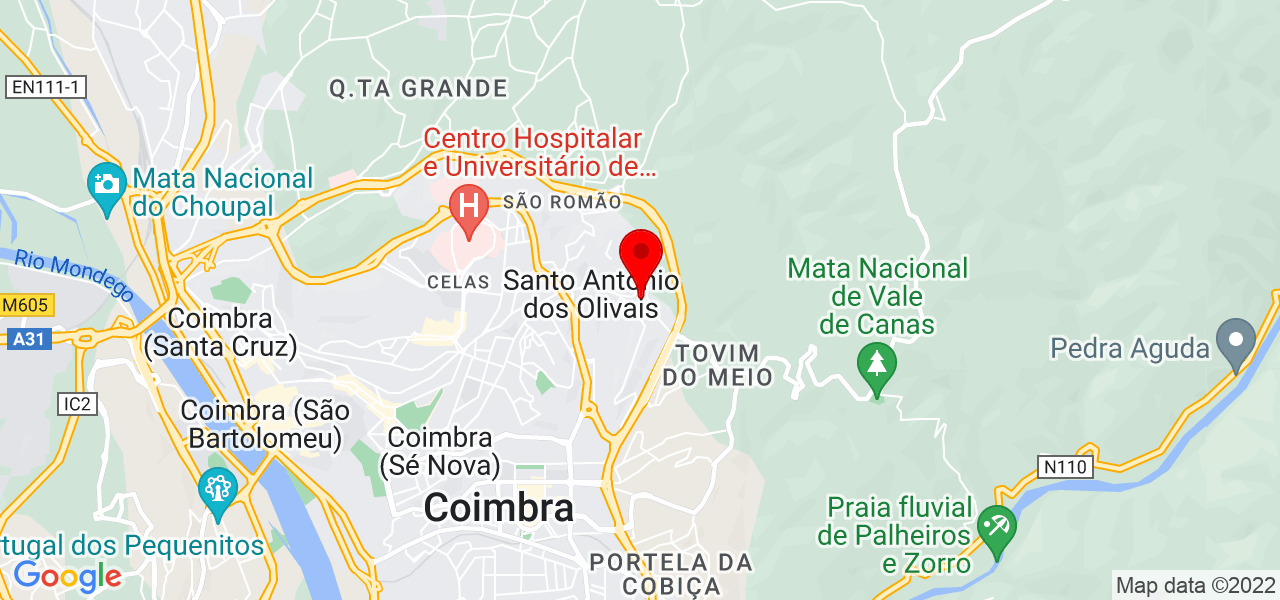 Jana&iacute;na Meleg&aacute;rio - Coimbra - Coimbra - Mapa