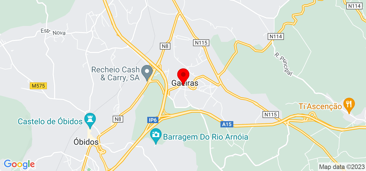 Jo&atilde;o Filipe Pedro Patricio - Leiria - Óbidos - Mapa