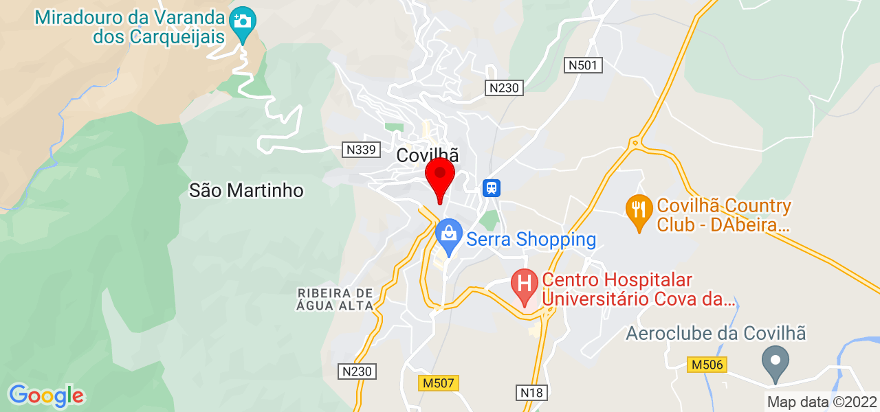 Walking dogs with love - Castelo Branco - Covilhã - Mapa