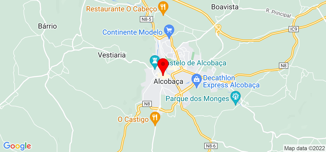 Izis Lino - Leiria - Alcobaça - Mapa