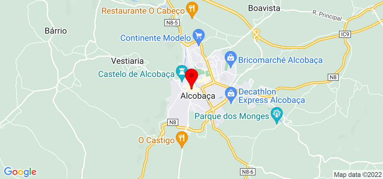 Ana Leonardo - Leiria - Alcobaça - Mapa