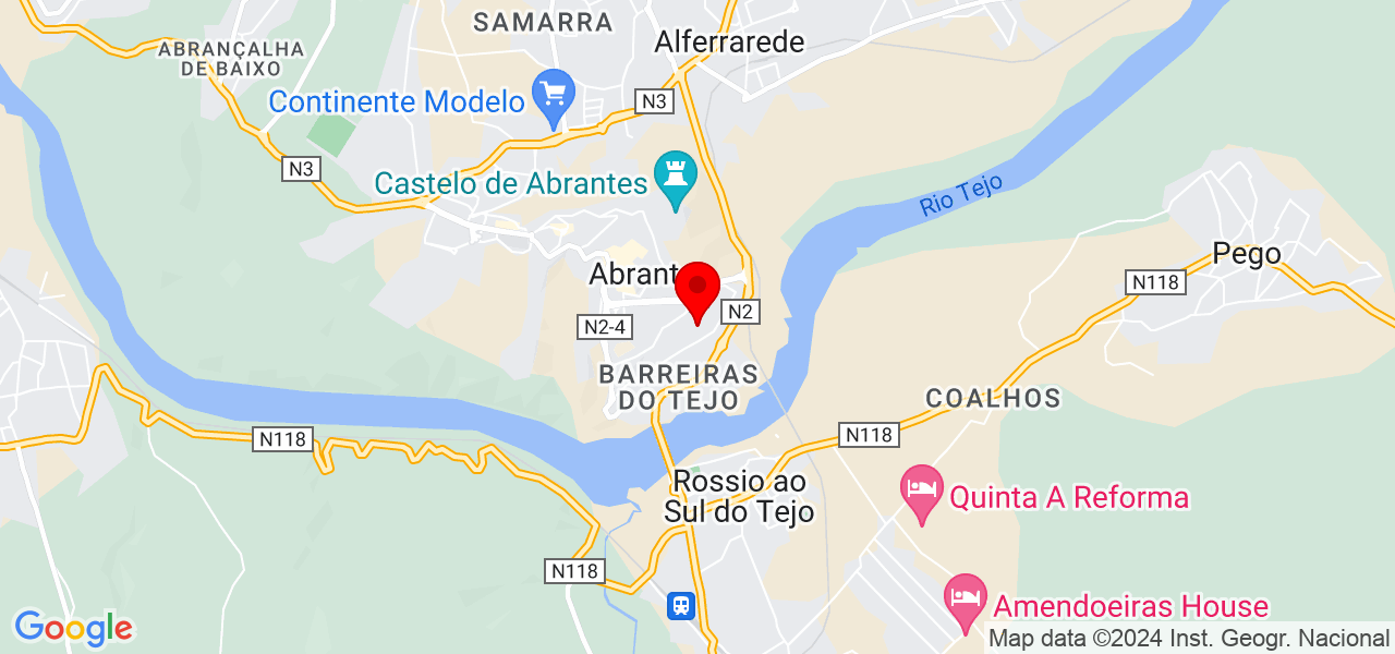 Cristina Martins - Santarém - Abrantes - Map