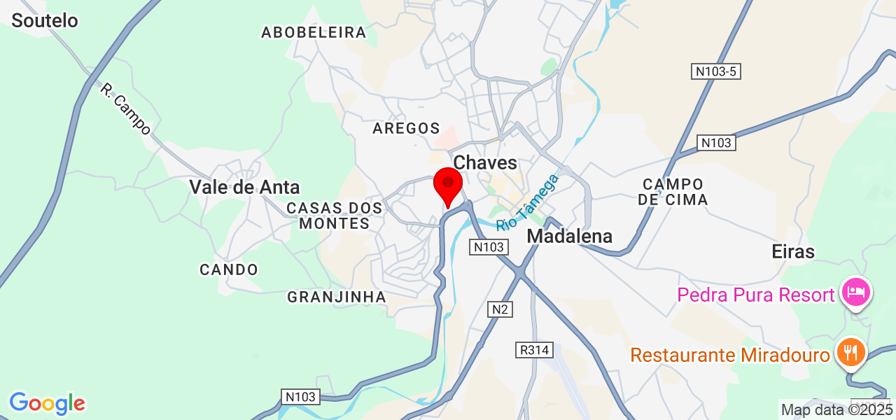 TFA - Vila Real - Chaves - Map
